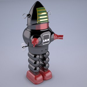 robot toy vintage 3D model