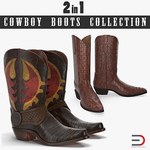 cowboy boots 3D model