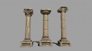 3D pillar set model