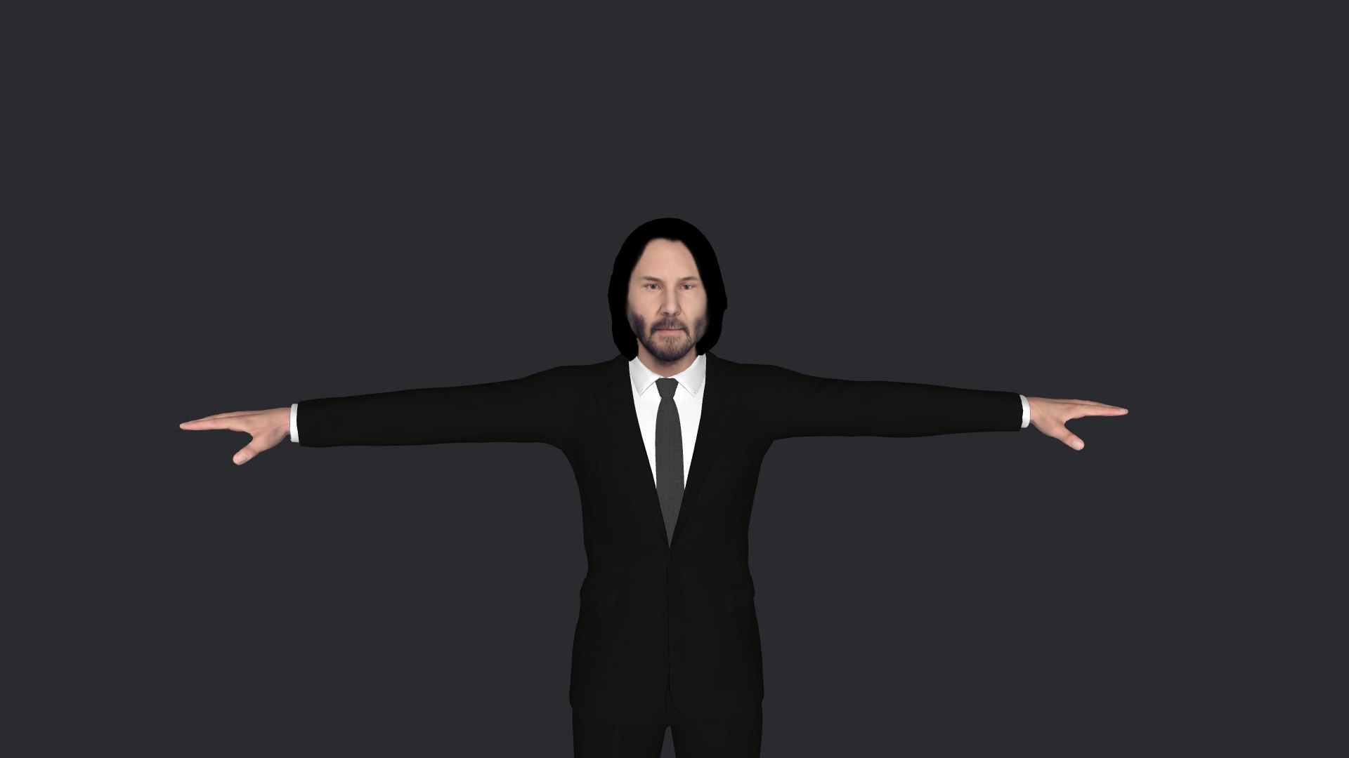 3D Model Keanu Reeves Hyper Realistic Full Body Fully Rigged 3D ...