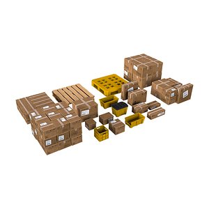Warehouse Crates Pack V1 Industrial Storage Game Ready PBR
