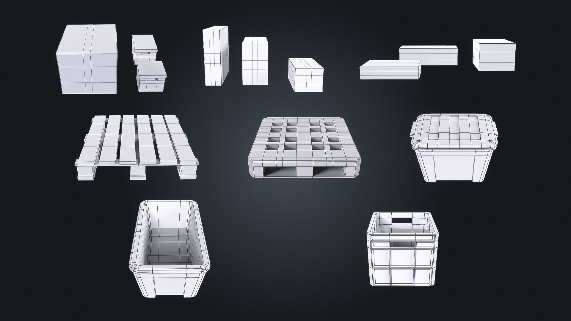 3D Warehouse Crates Pack V1 Industrial Storage Game Ready PBR model https://p.turbosquid.com/ts-thumb/HF/UhOvjm/Z7/img_8/jpg/1785780712/1920x1080/fit_q87/2571c5d36b0cfb7a28127bec008009d088b53294/img_8.jpg