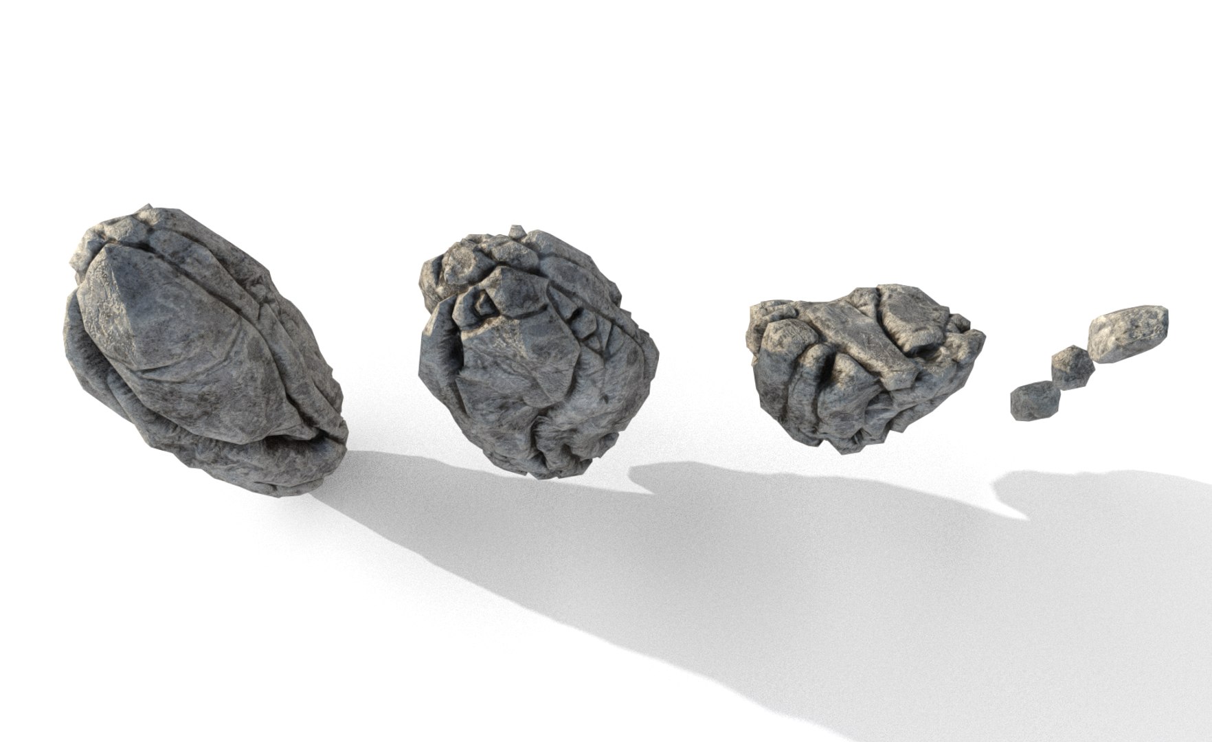 modular rock set 3d model