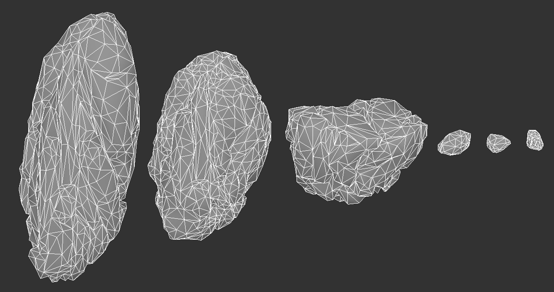 modular rock set 3d model