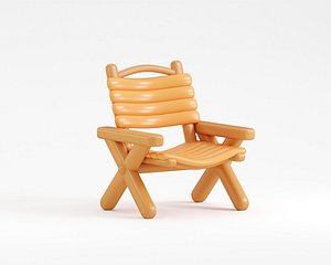 3D Camping Chair model
