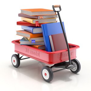Child Wagon Toy with Books