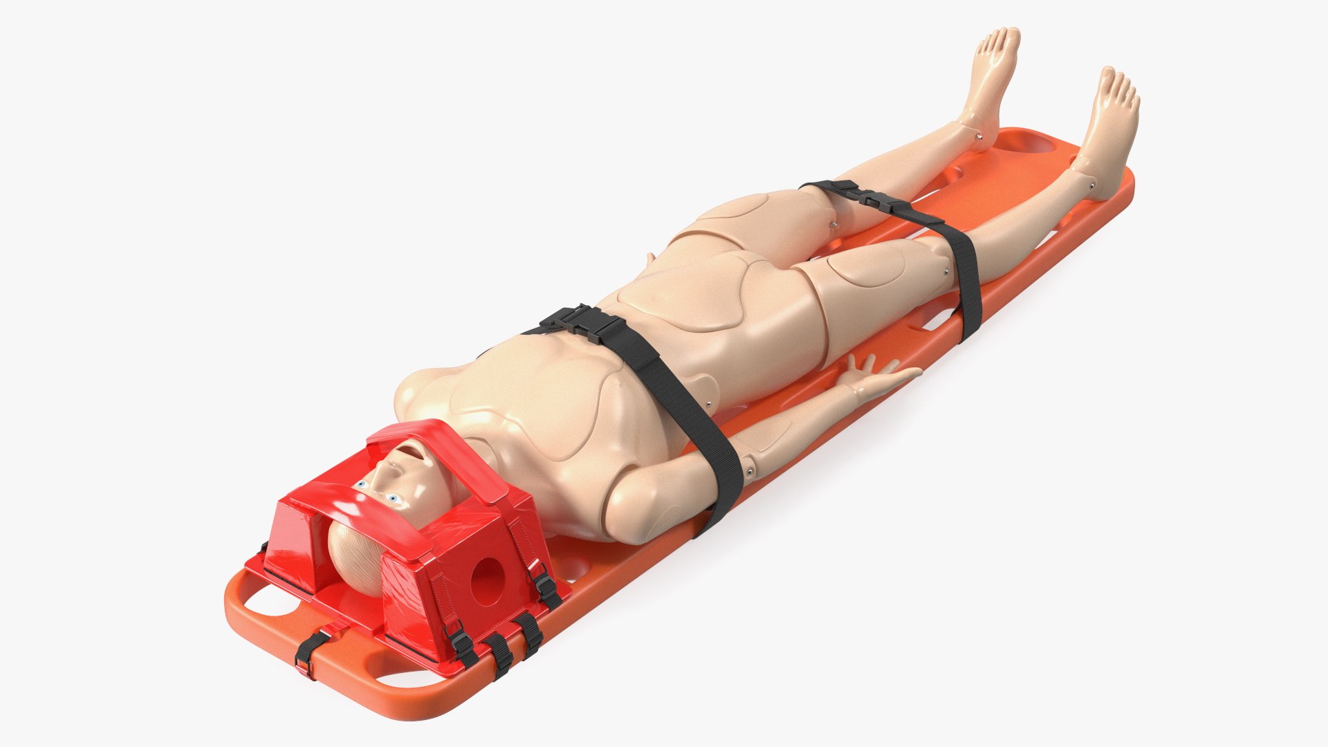 Spinal Board Stretcher with Manikin 3D model preview