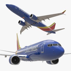 Southwest Airlines Boeing 737 MAX 8 in Flying model