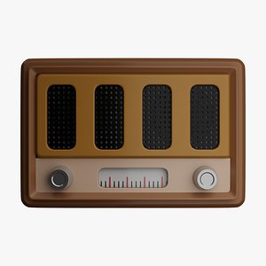 3D model Cartoon Vintage Radio