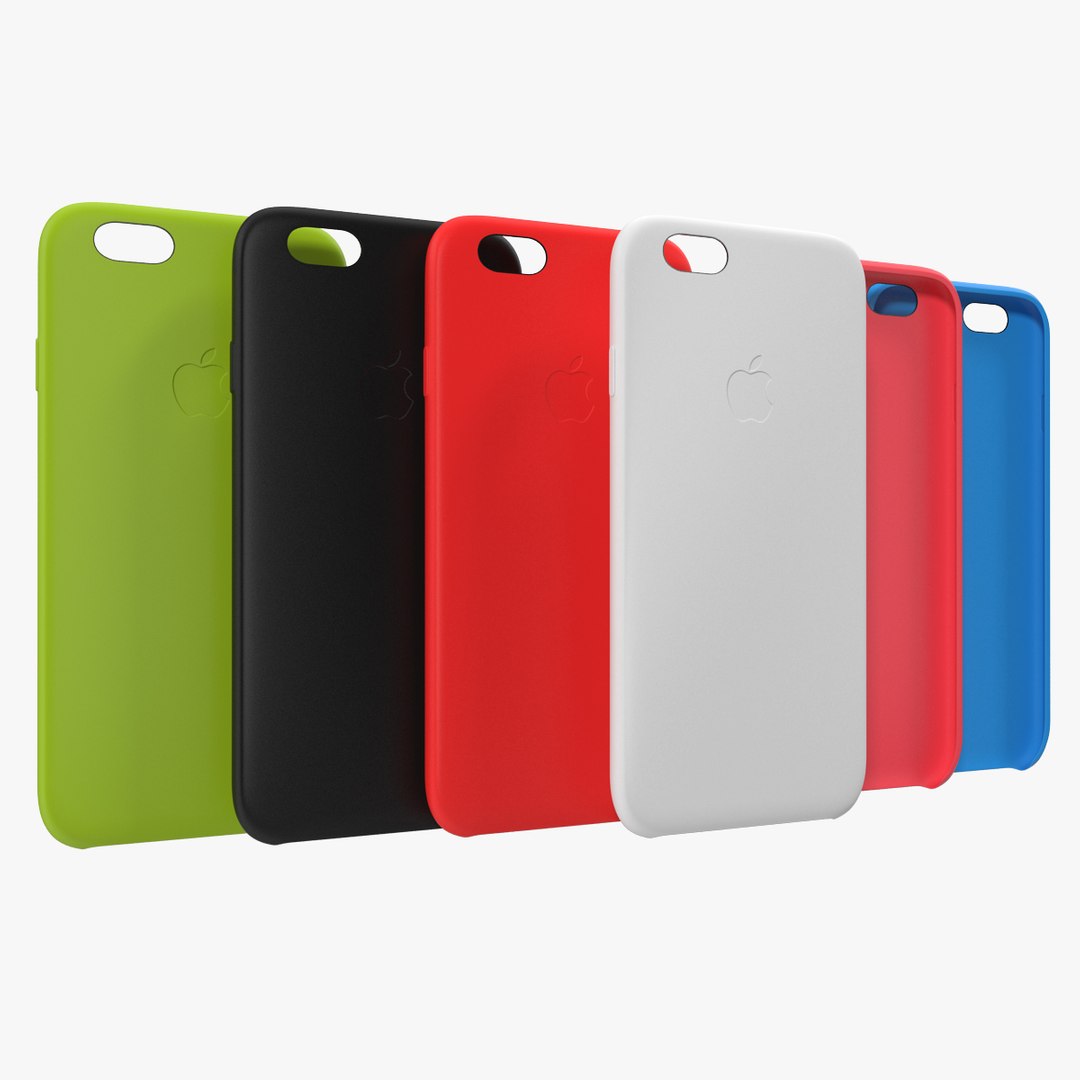 iPhone 6 Silicone Case Set 3D model preview