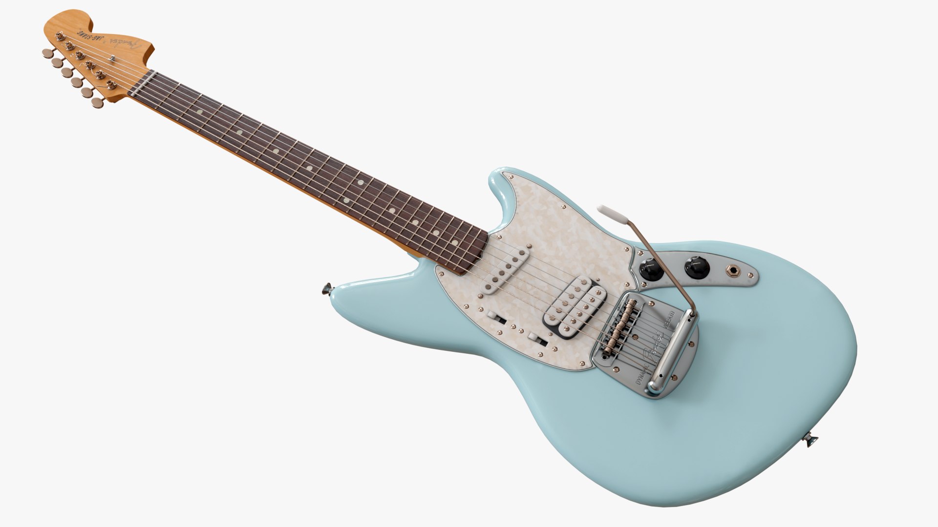 Electro Guitar Fender Jag-Stang Kurt Cobain 3D Model - TurboSquid 1796109