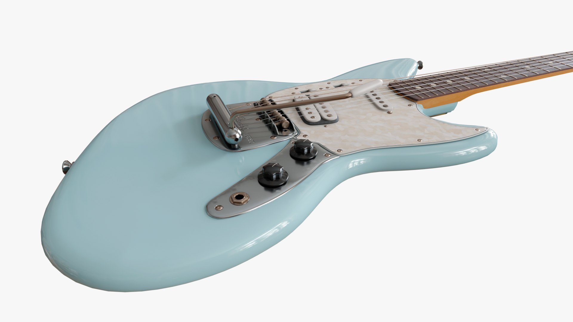 Electro Guitar Fender Jag-Stang Kurt Cobain 3D Model - TurboSquid 1796109