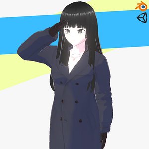 Anime - Cute Female Detective Hitomi 3D model