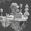 Ilha Flutuante Low Poly