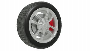 3D car tire