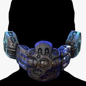 Gas mask helmet scifi Low-poly 3D model