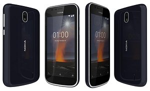 3D nokia 1 dark blue model