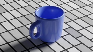 best cup blue coffee 3D model