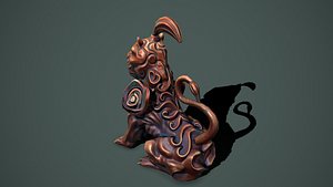 statue lion 3D model