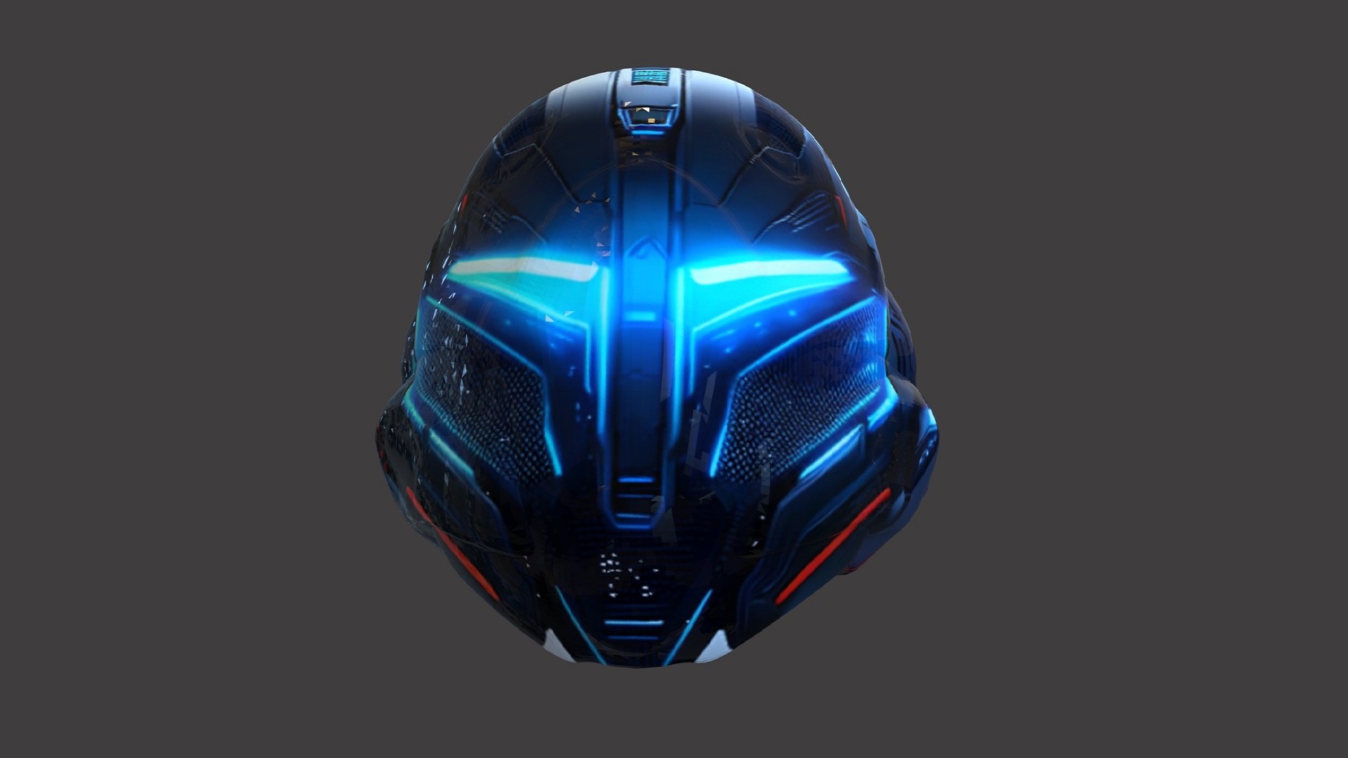 Cyberpunk Helmet 3D Model - TurboSquid 2041068