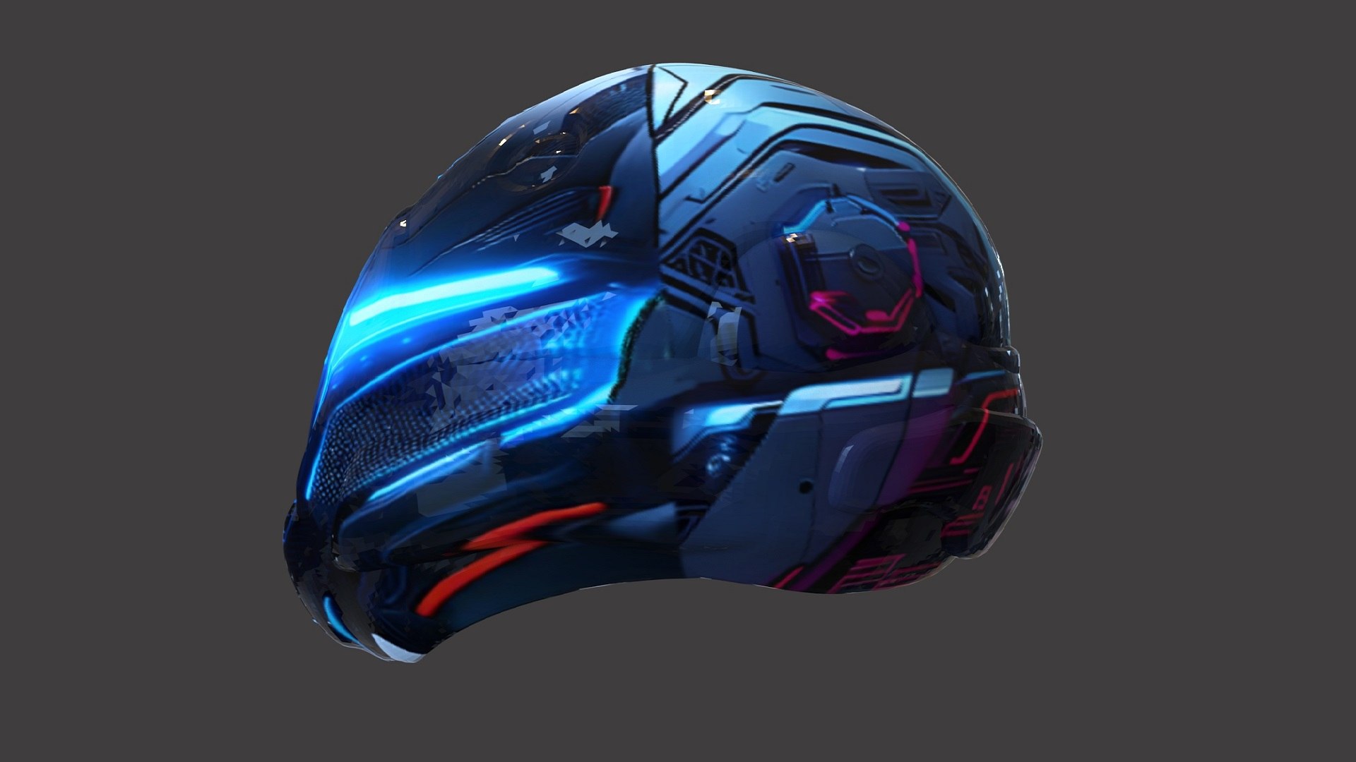 Cyberpunk Helmet 3D Model - TurboSquid 2041068