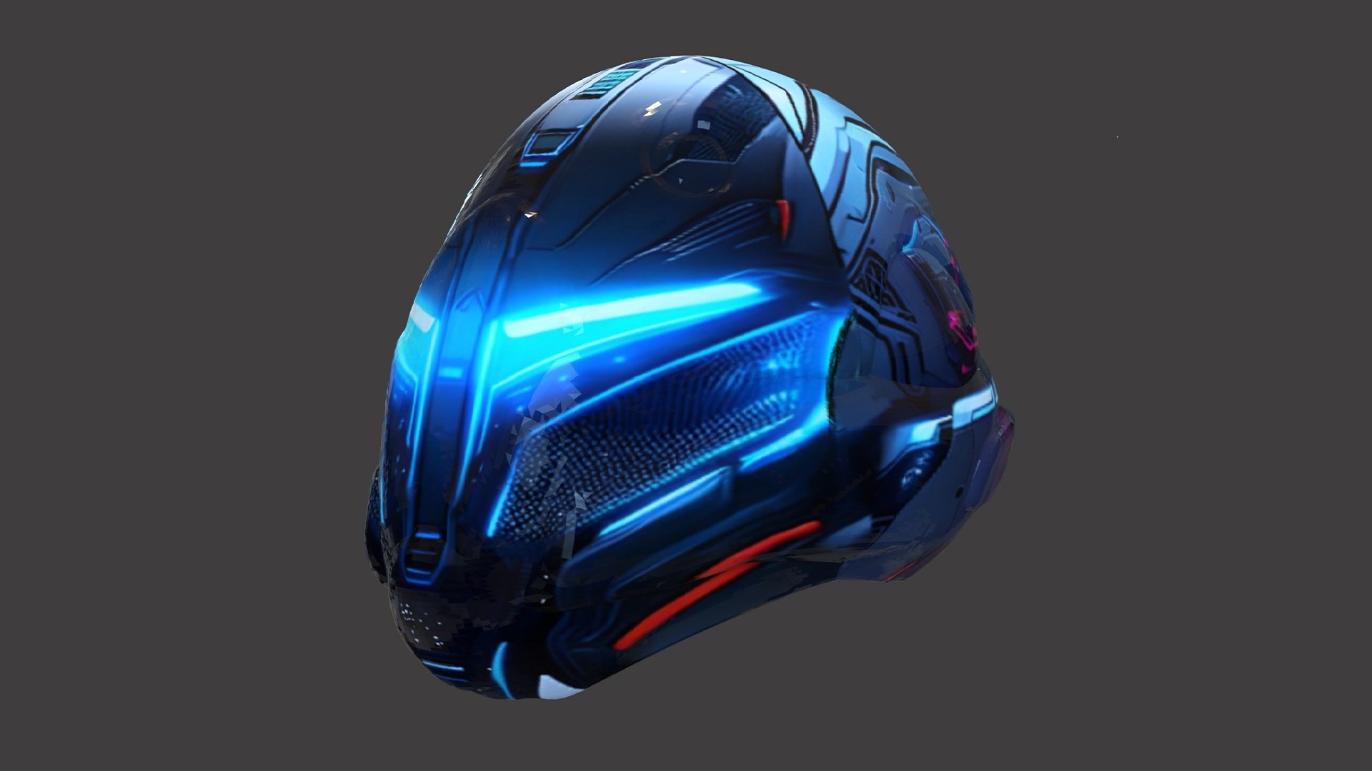 Cyberpunk Helmet 3D Model - TurboSquid 2041068