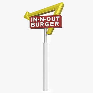 In N Out Burger Pole Sign