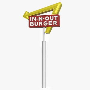 In N Out Burger Pole Sign