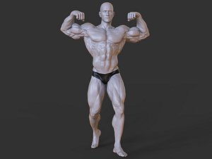 3D Bodybuilder Pose-12 model