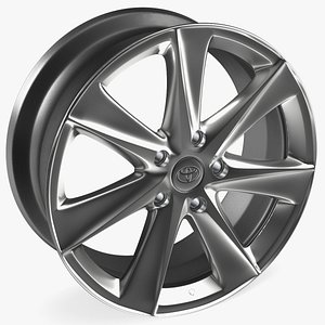 3D Toyota Silver Car Wheel Rim