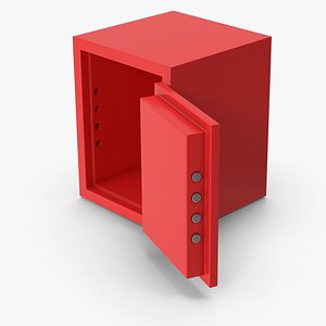 Red Opened Safe 3D model