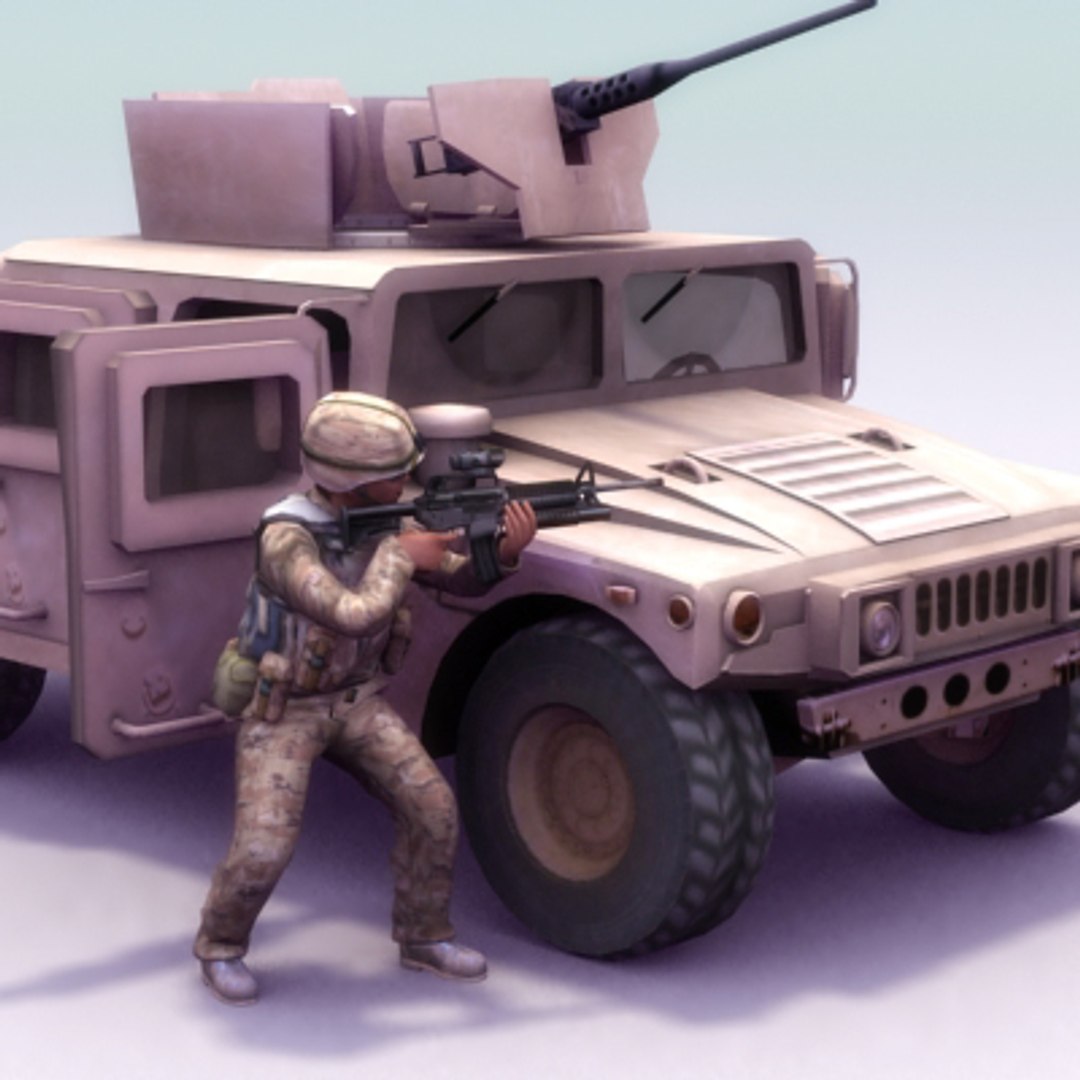 3d rigged usmc model