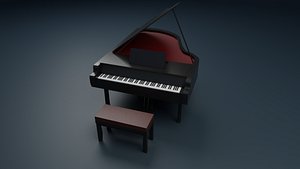 piano ivories 3D model