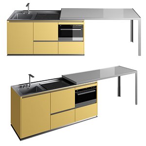 compact kitchen 3D