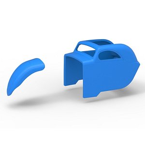 3D Shell of Vintage dragster Scale 1 to 25