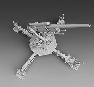 Antiaircraft 76mm 3D model