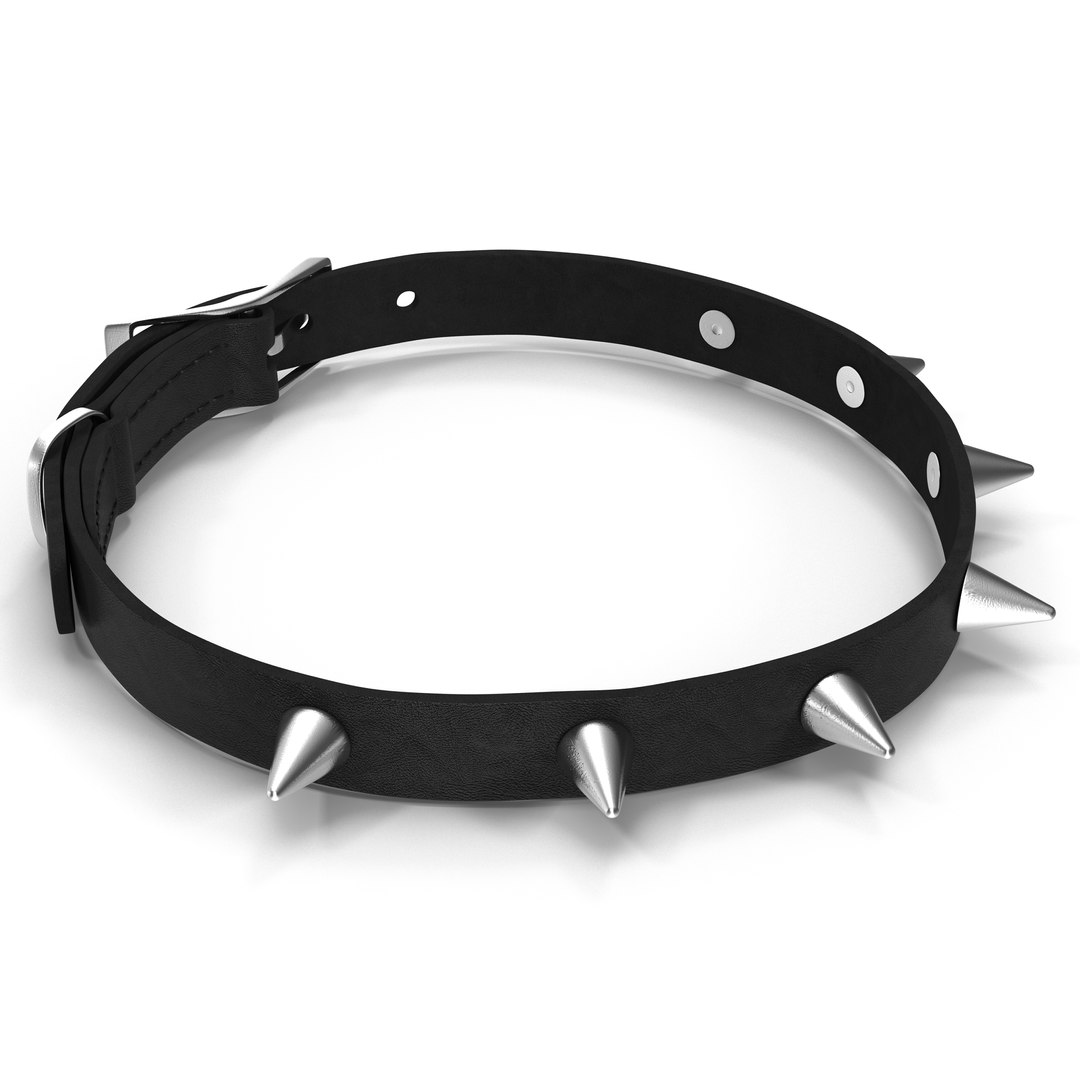 Spiked Dog Collar 2 3D model preview