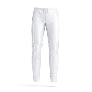 3D White Sport Pants - sporty training trackpants