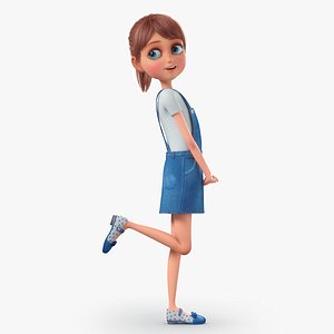 Cartoon Girl Rigged1