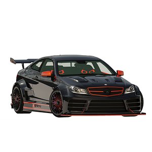 3D mercedes c63 amg model