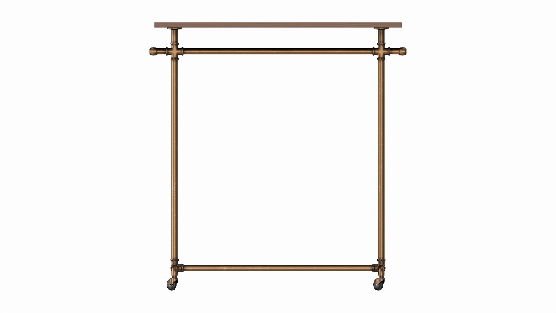 3D Store Double Bar Rack System Model - TurboSquid 2195403