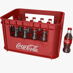 3D coke crate bottles model