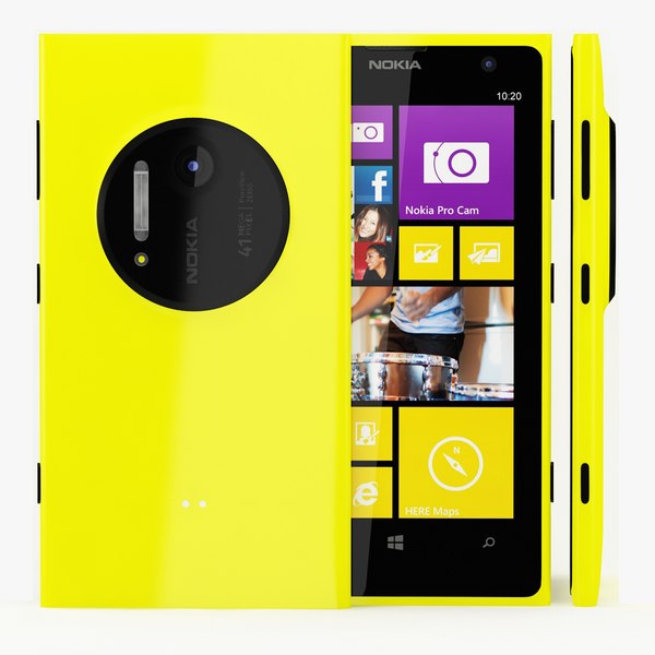 3d model nokia lumia 1020 yellow