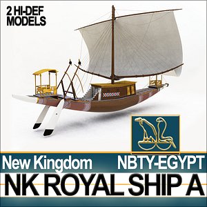 Ancient Egyptian Pharaoh Royal Ship New Kingdom
