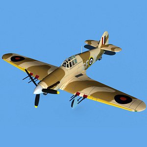 3D Hawker Hurricane MKII V17 model
