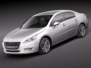 3d model peugeot 508 sedan