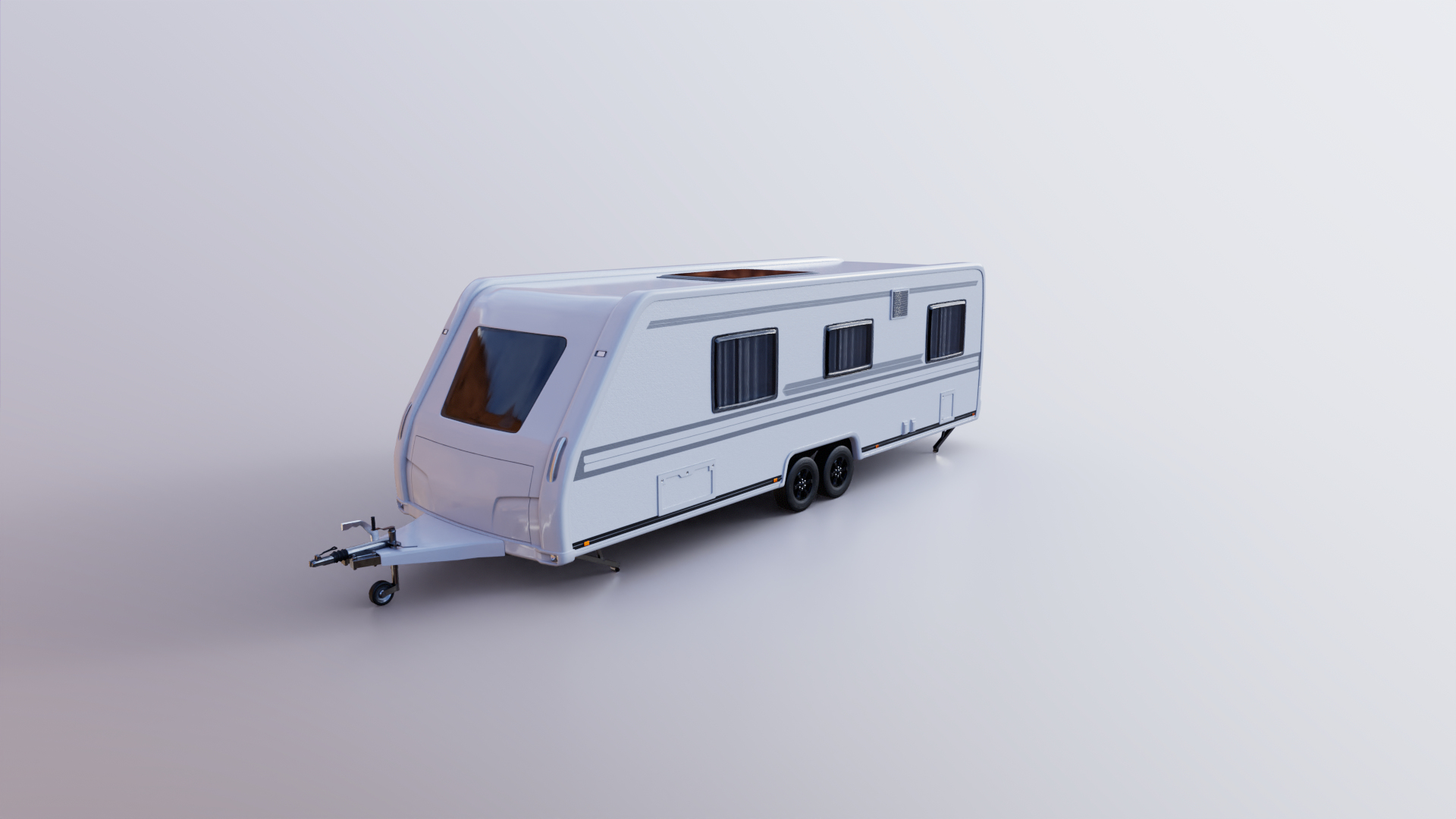 Long 2-axle Camping Caravan Model - TurboSquid 2387973