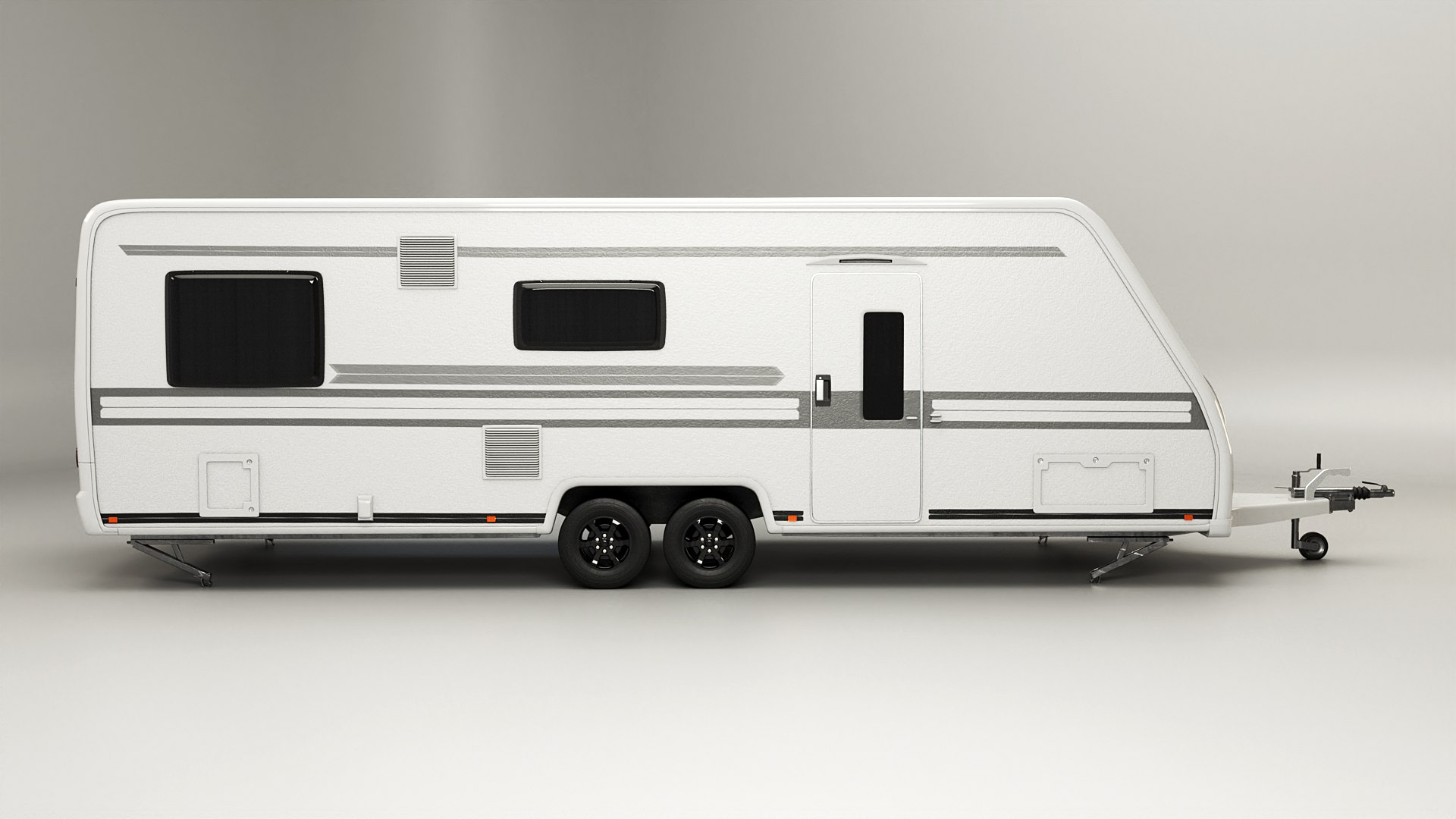 Long 2-axle Camping Caravan Model - TurboSquid 2387973