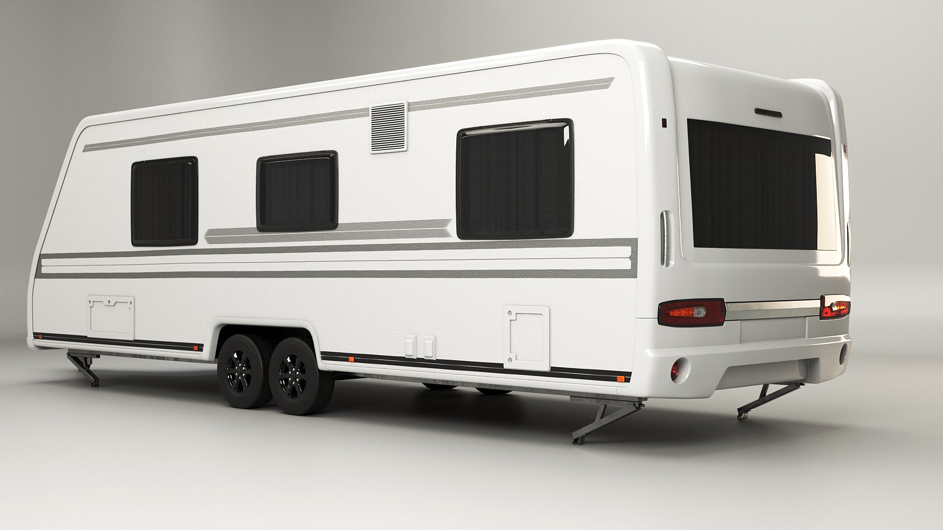Long 2-axle Camping Caravan Model - TurboSquid 2387973