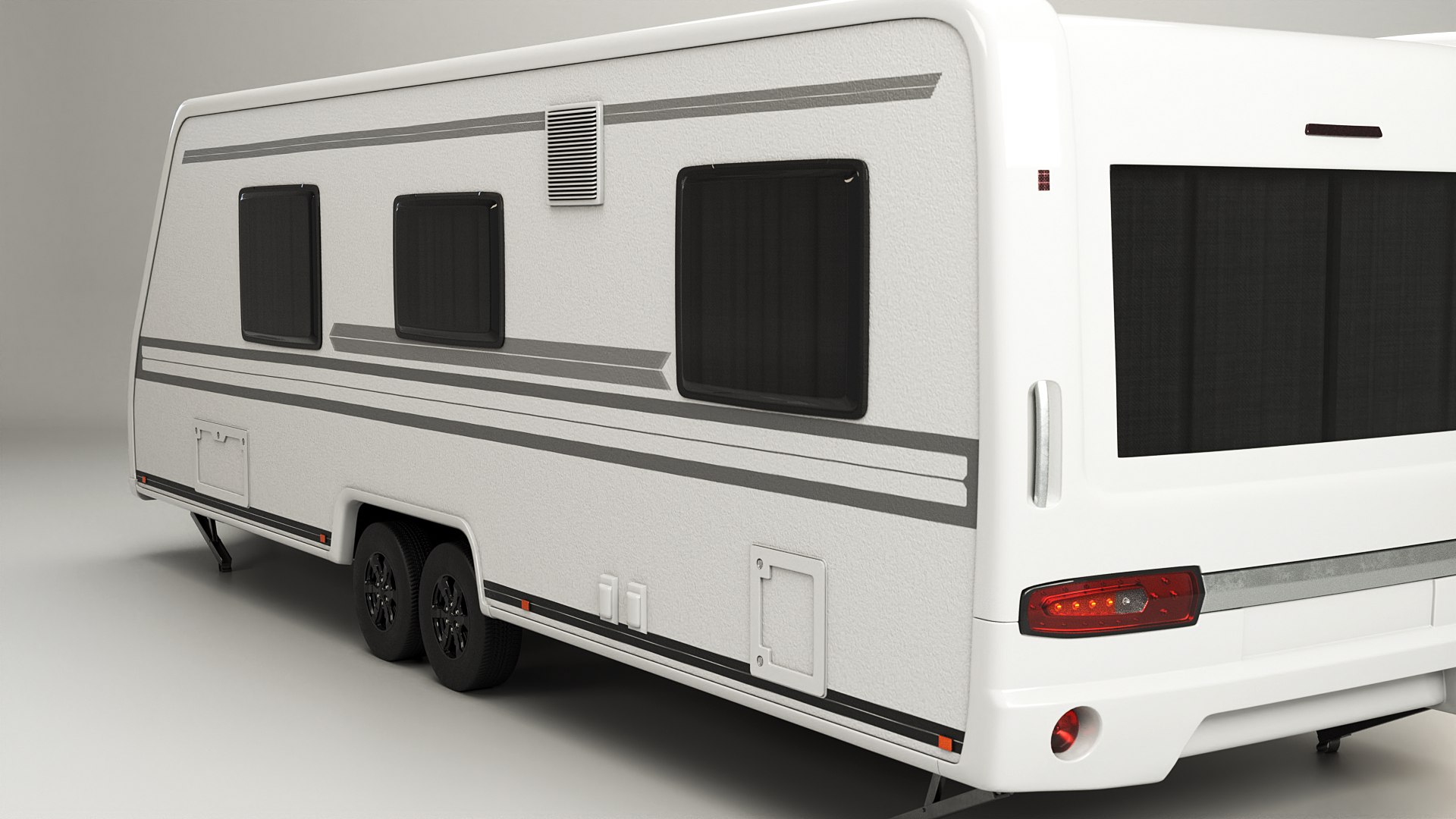 Long 2-axle Camping Caravan Model - TurboSquid 2387973